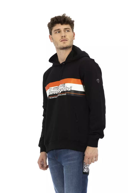 Sudadera con capucha de algodón negra para hombre de Automobili Lamborghini