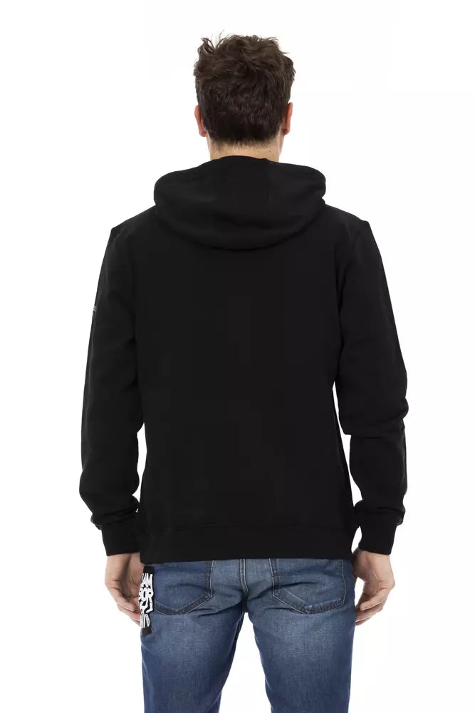 Sudadera con capucha de algodón negra para hombre de Automobili Lamborghini