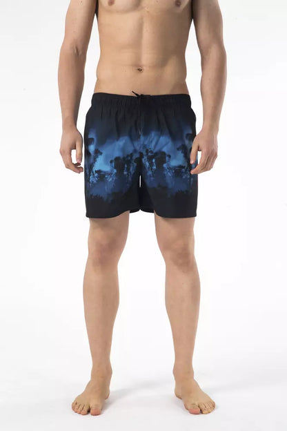 Just Cavalli Black Polyester Men Swimwear Short