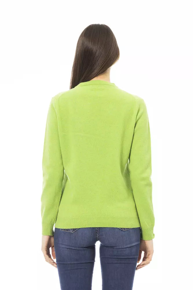 Baldinini Trend Green Wool Women Sweater