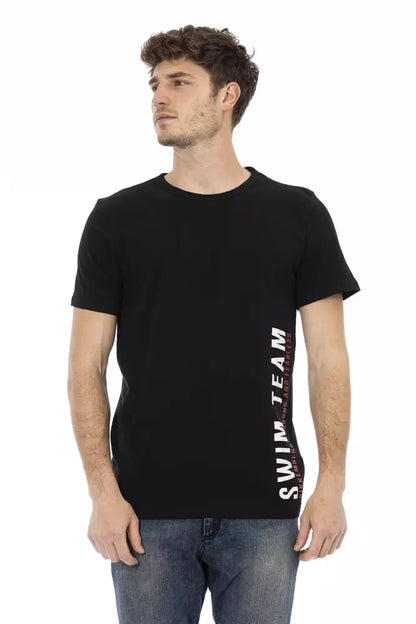 Camiseta de algodón negra para hombre de Bikkembergs