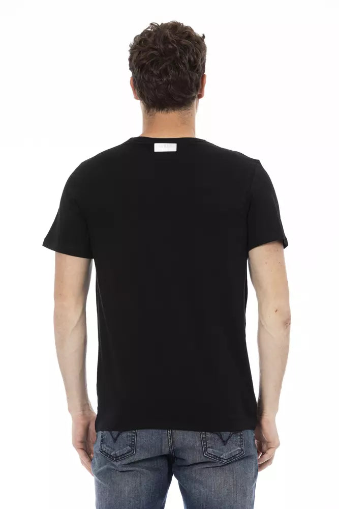 Camiseta de algodón negra para hombre de Bikkembergs