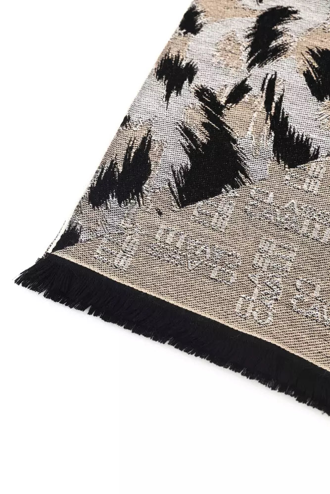 Bufanda unisex de lana color beige de Cavalli Class
