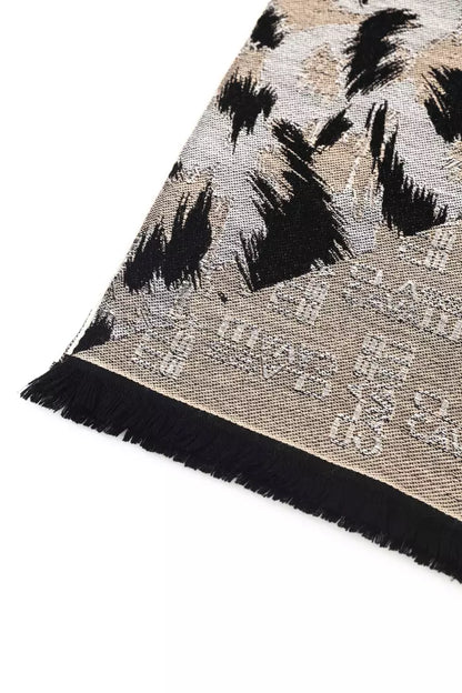 Bufanda unisex de lana color beige de Cavalli Class