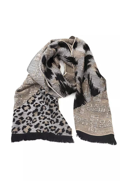Bufanda unisex de lana color beige de Cavalli Class