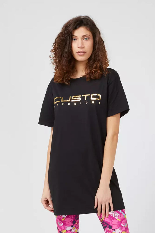 Camiseta de algodón negra para mujer Custo Barcelona