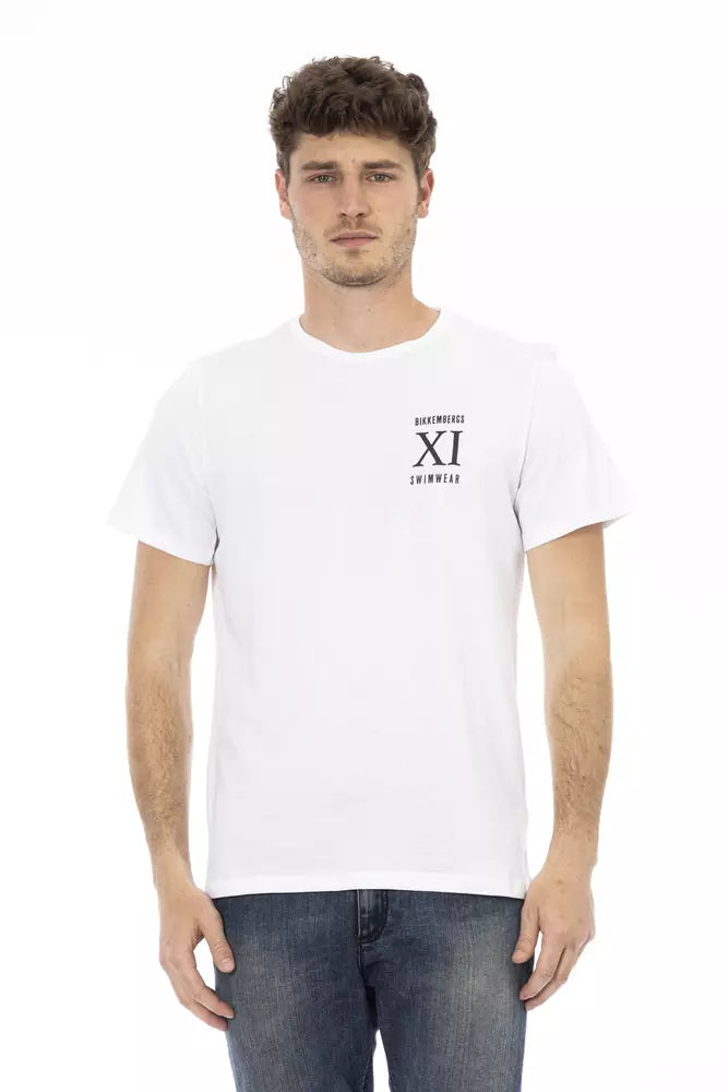 Camiseta de algodón blanca para hombre de Bikkembergs