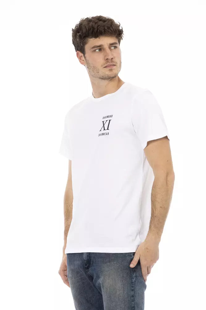 Camiseta de algodón blanca para hombre de Bikkembergs