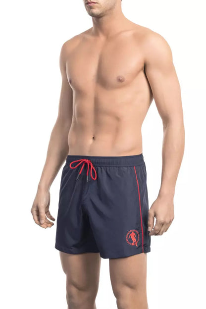 Bikkembergs Blue Polyester Men Swim Short