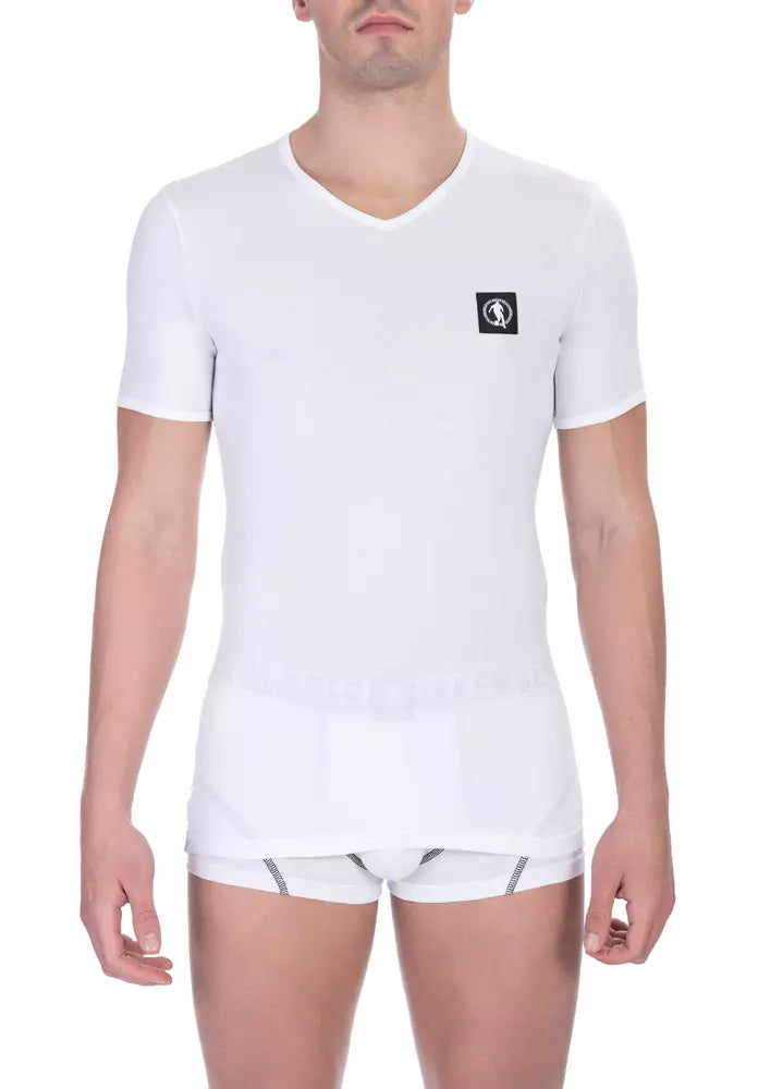 Camiseta de algodón blanca para hombre de Bikkembergs