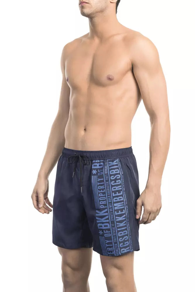 Bikkembergs Blue Polyester Men Swim Short