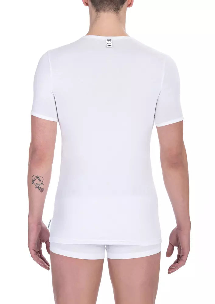 Camiseta de algodón blanca para hombre de Bikkembergs