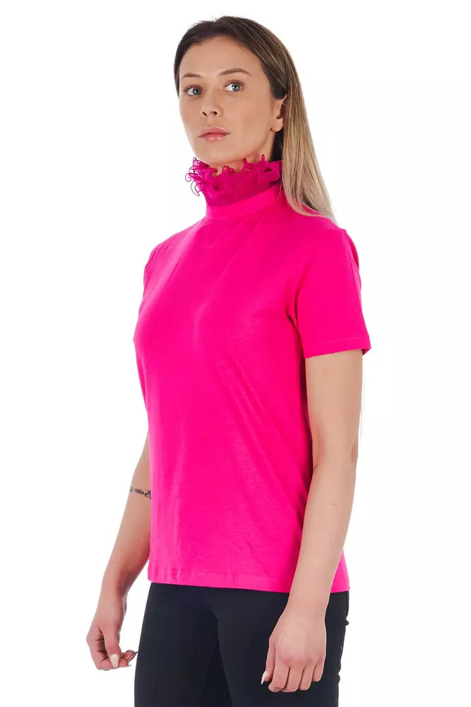 Top de algodón rosa para mujer Frankie Morello