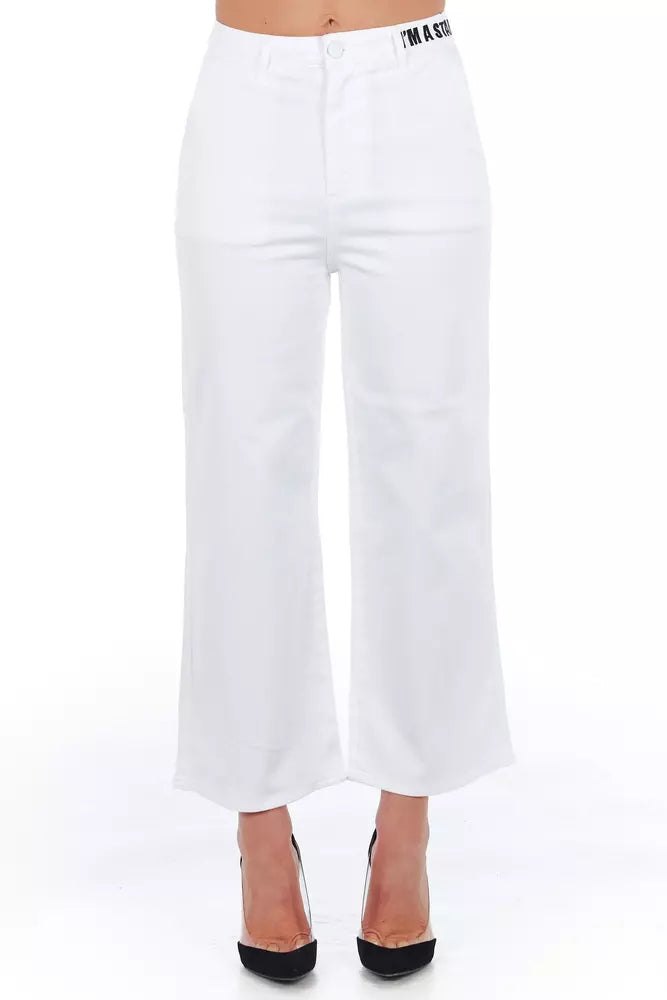 Pantalón corto de algodón blanco para mujer Frankie Morello