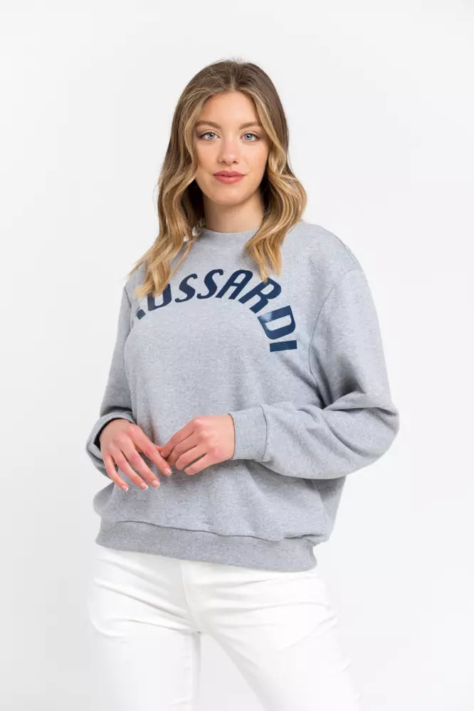 Suéter Trussardi de algodón gris para mujer