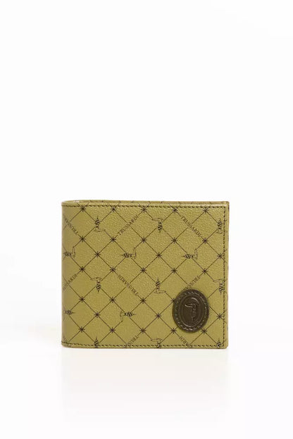 Cartera de hombre de piel verde Trussardi