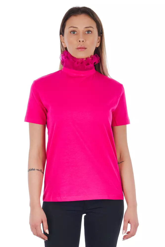 Top de algodón rosa para mujer Frankie Morello