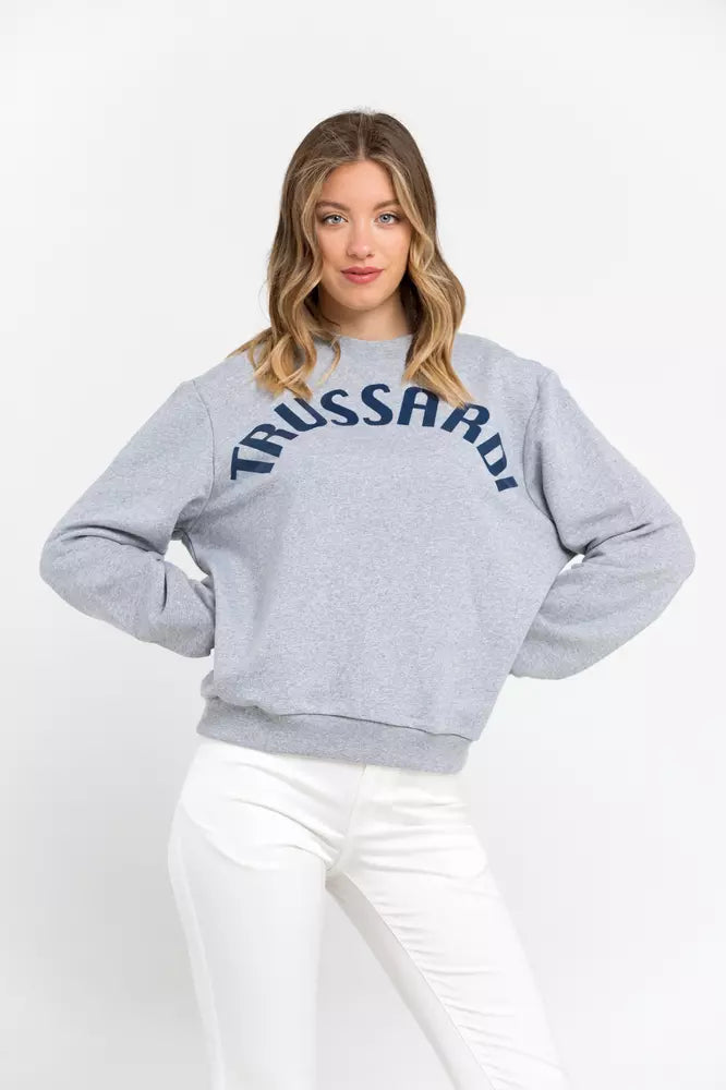 Suéter Trussardi de algodón gris para mujer