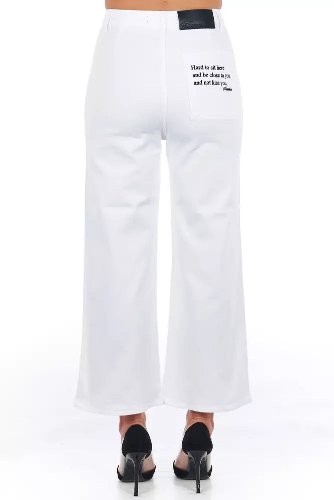 Pantalón corto de algodón blanco para mujer Frankie Morello