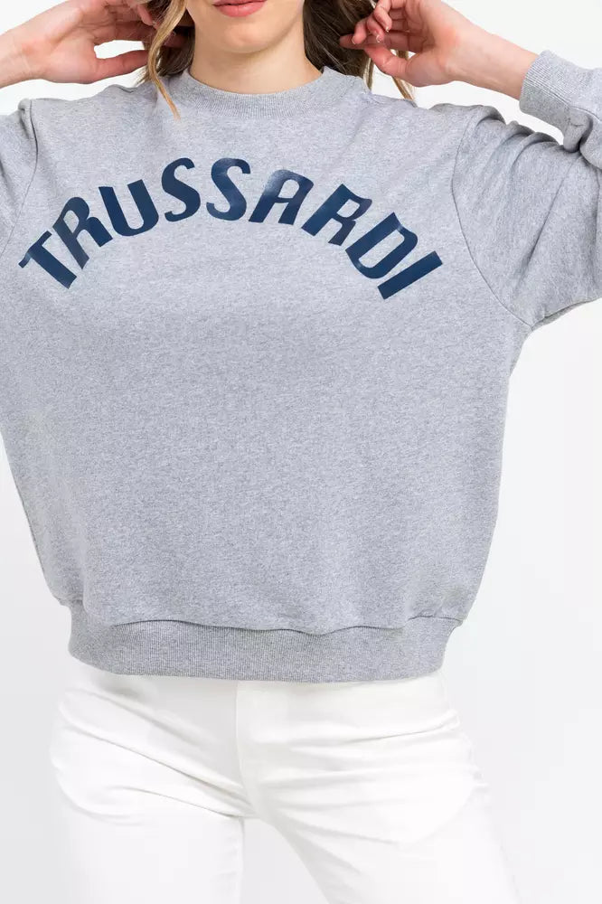 Suéter Trussardi de algodón gris para mujer
