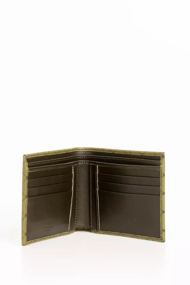 Cartera de hombre de piel verde Trussardi