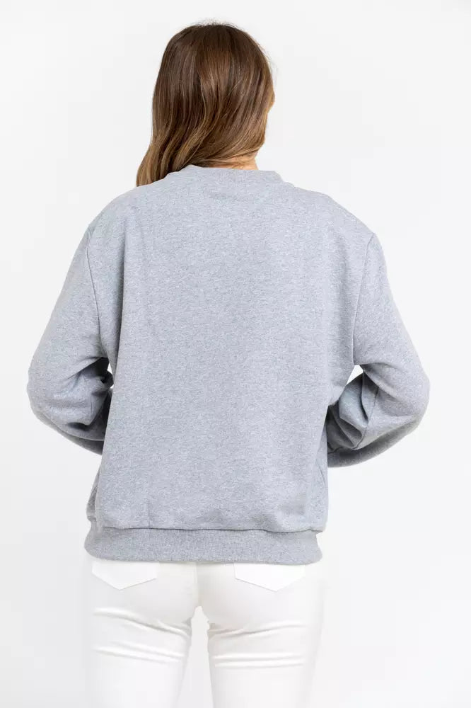 Suéter Trussardi de algodón gris para mujer