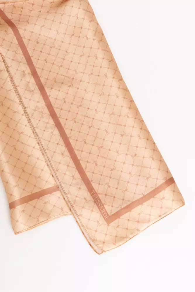 Bufanda Trussardi de seda rosa para mujer