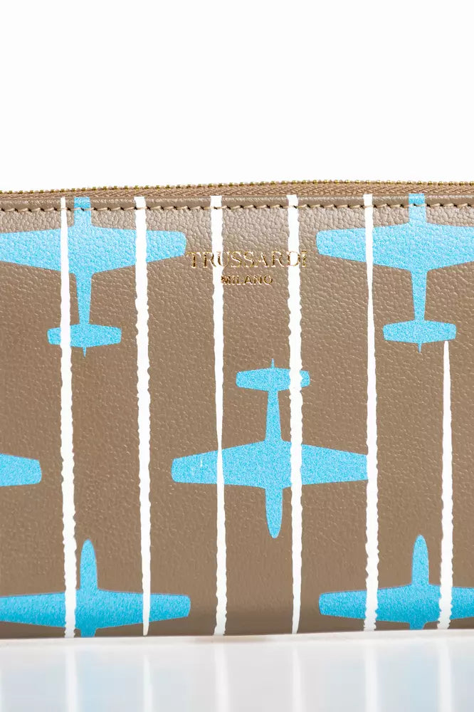 Cartera Trussardi de piel beige para mujer