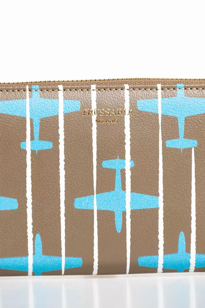 Cartera Trussardi de piel beige para mujer