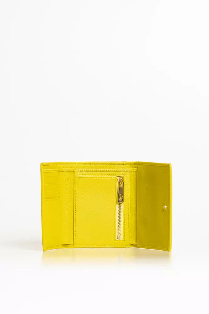 Cartera de mujer de piel amarilla Trussardi