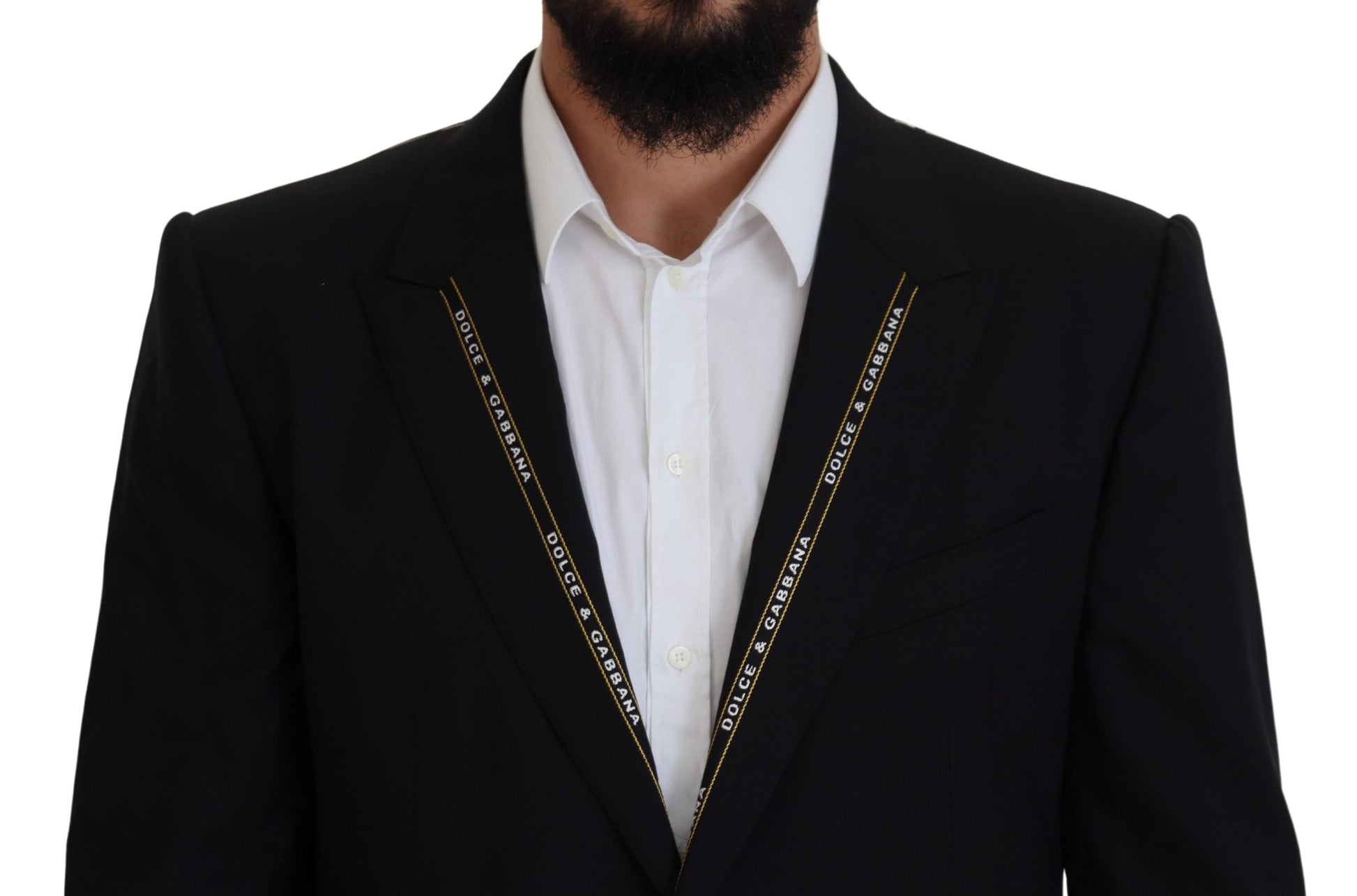 Blazer de botonadura sencilla en color negro estilo siciliano de Dolce &amp; Gabbana