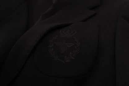 Blazer elegante de lana negra con botonadura sencilla de Dolce &amp; Gabbana