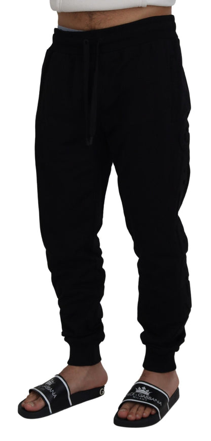 Pantalones jogger elegantes de algodón negro de Dolce &amp; Gabbana