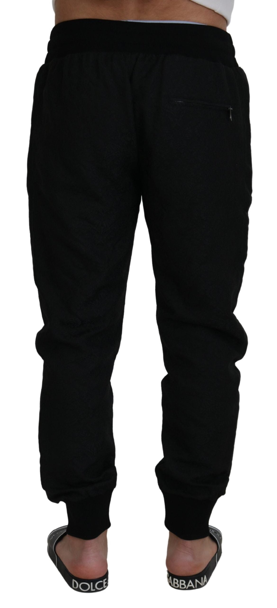 Pantalones jogger negros elegantes de Dolce &amp; Gabbana para el hombre moderno