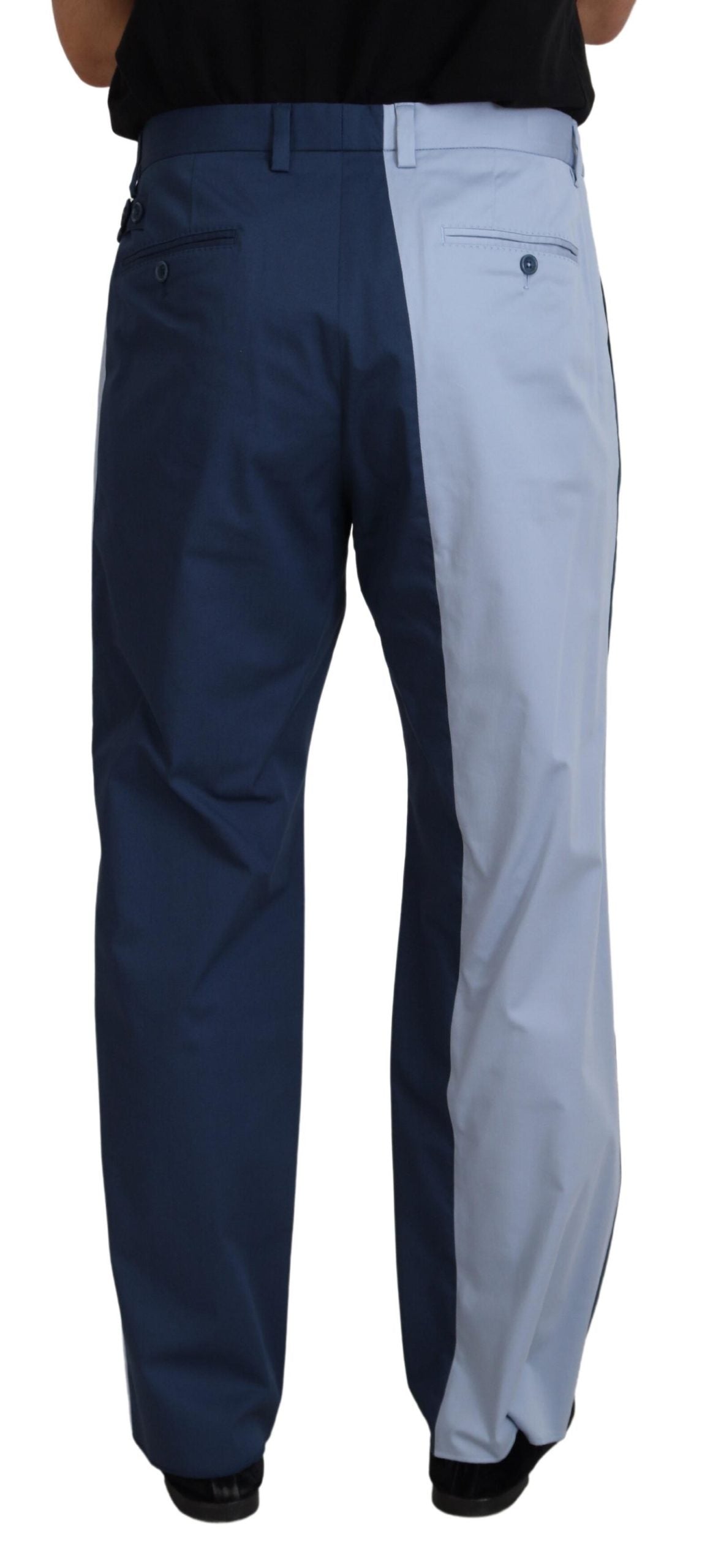 Pantalones elegantes de mezcla de algodón azul de Dolce &amp; Gabbana para hombre