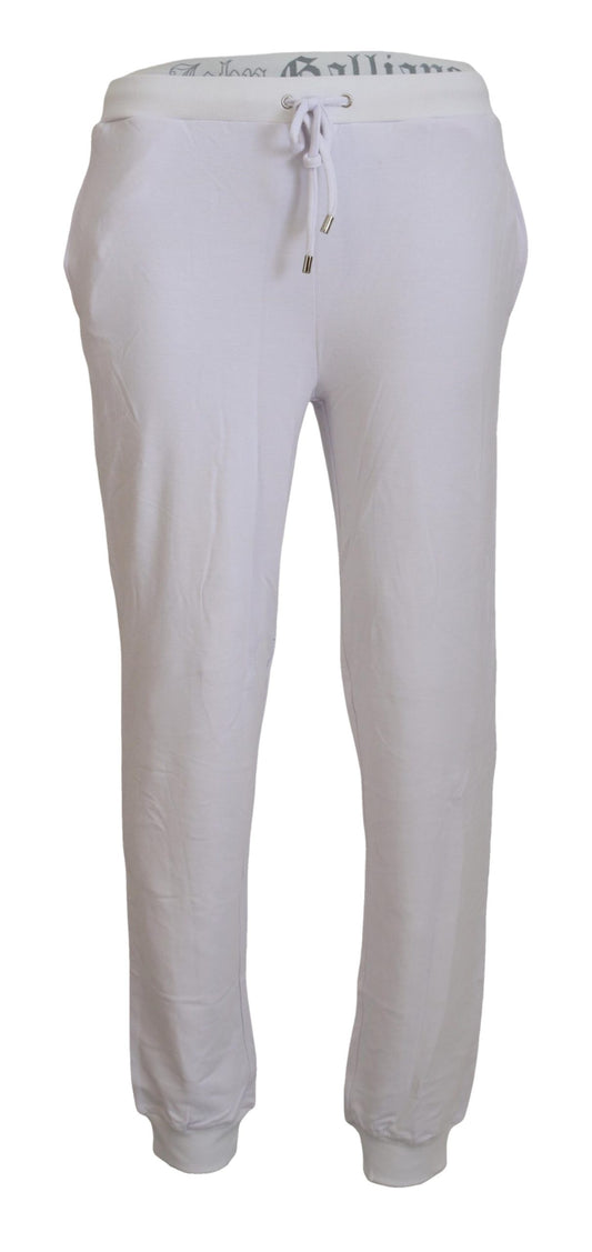 Pantalones deportivos blancos elegantes de John Galliano: elegancia informal