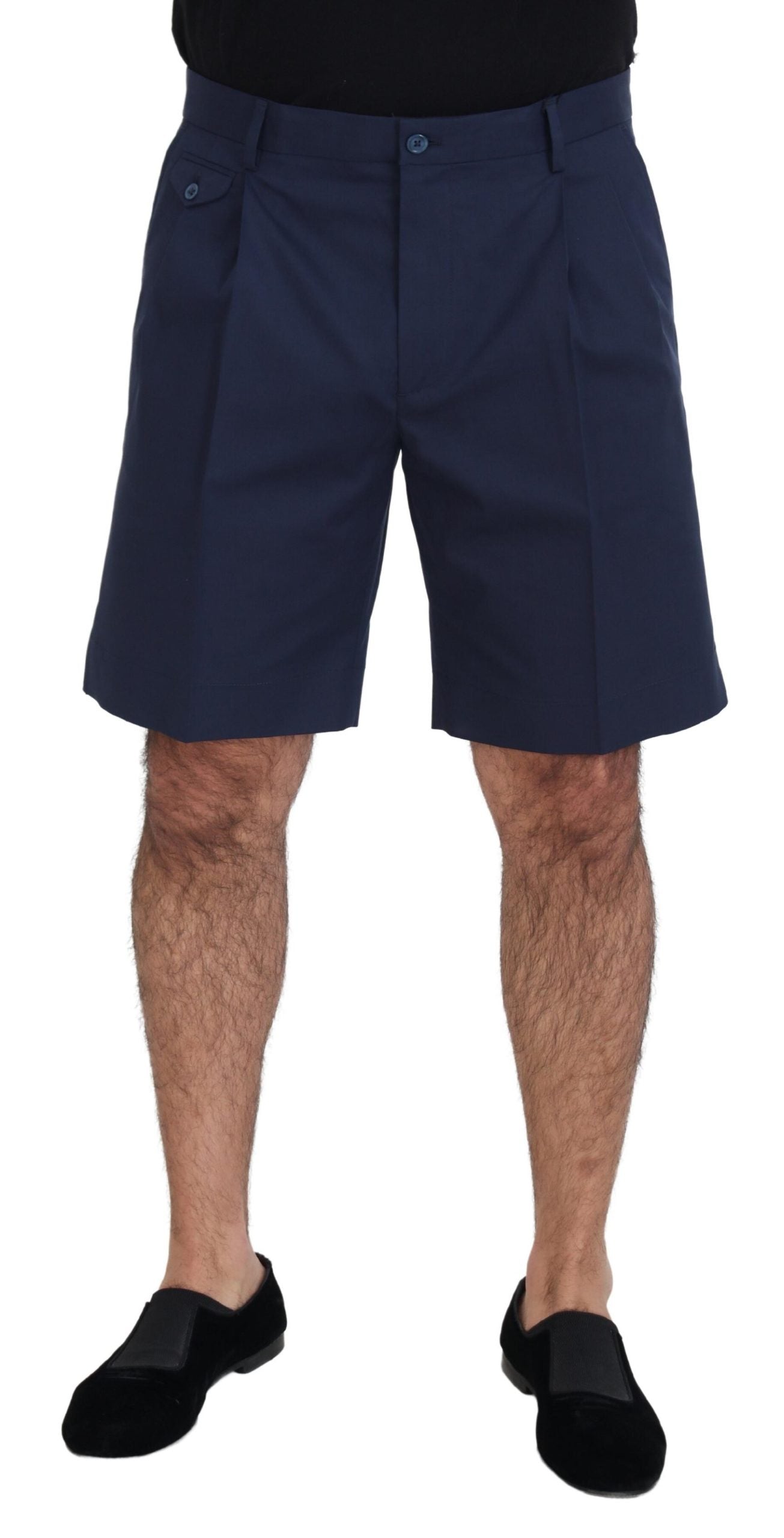 Elegantes pantalones cortos chinos azules de Dolce &amp; Gabbana