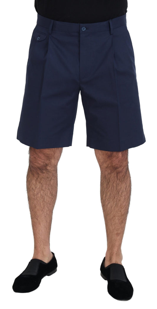 Elegantes pantalones cortos chinos azules de Dolce &amp; Gabbana