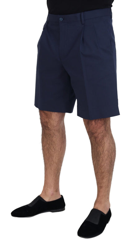 Elegantes pantalones cortos chinos azules de Dolce &amp; Gabbana