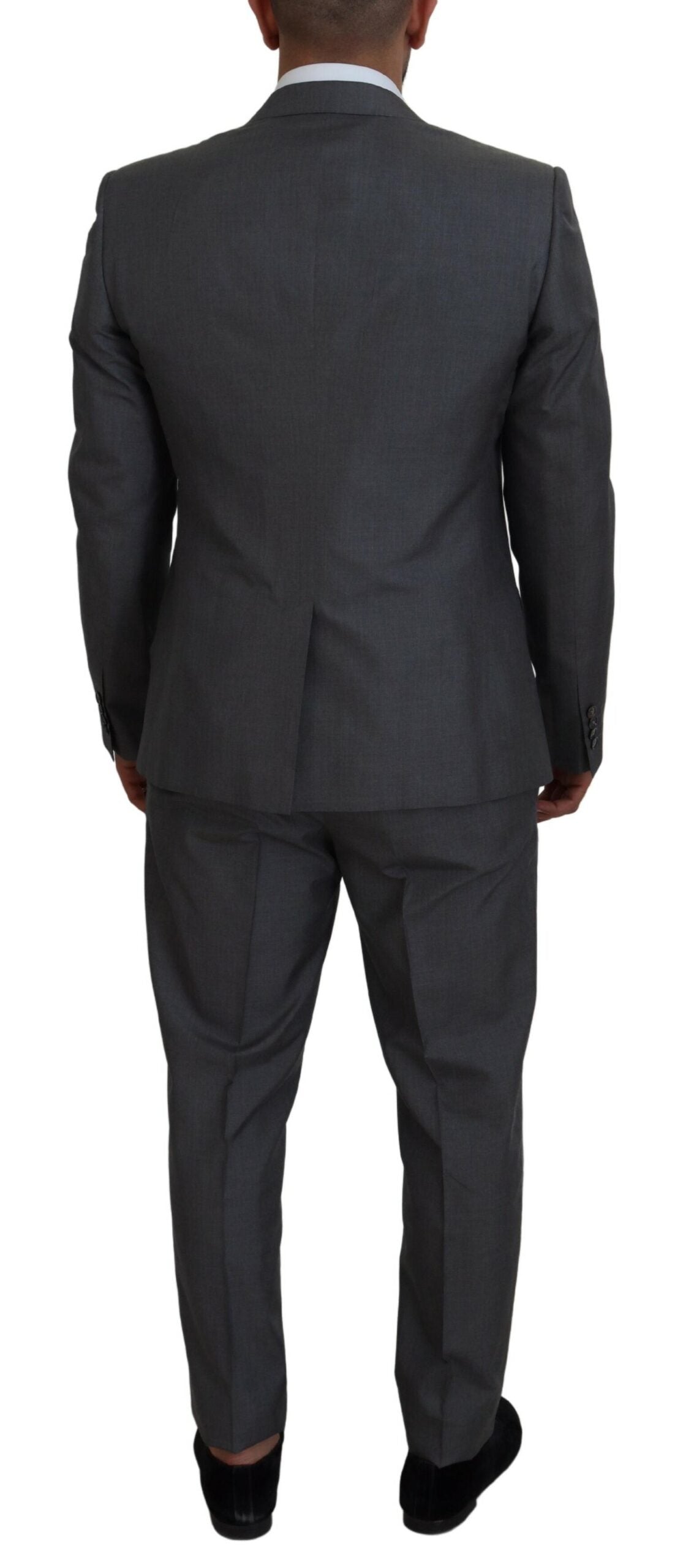 Traje de tres piezas entallado y elegante de Martini plateado de Dolce &amp; Gabbana