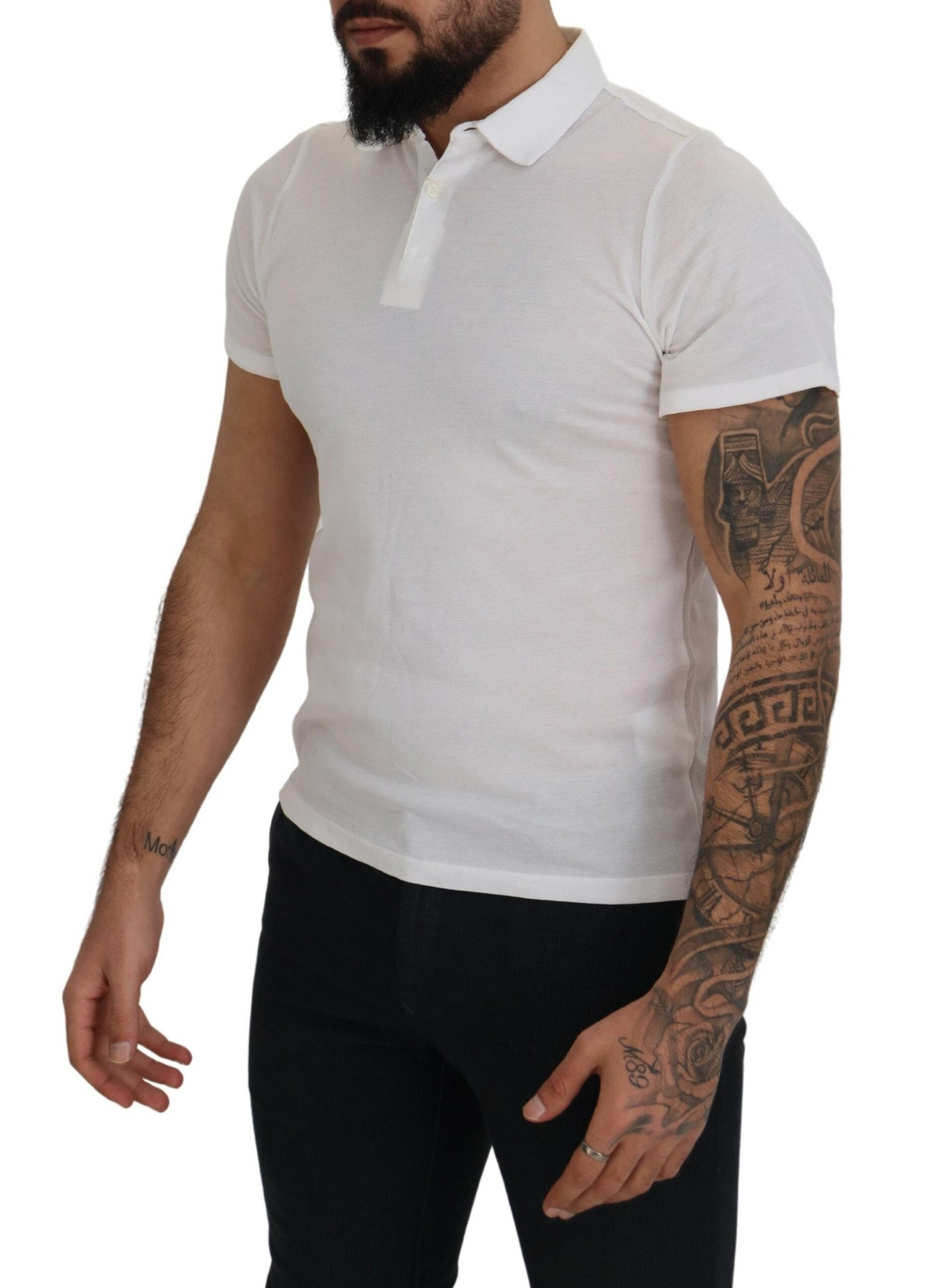 FRADI Elegante polo de algodón blanco