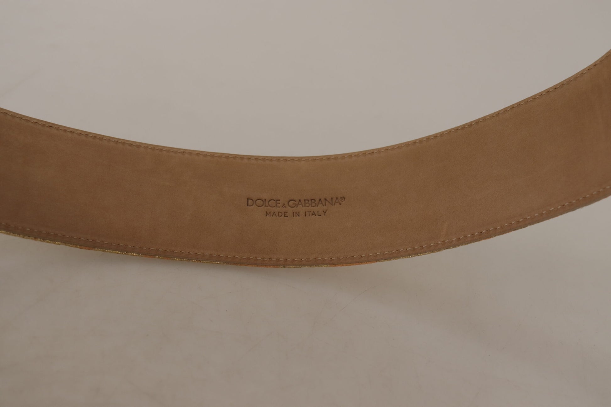 Cinturón elegante de piel con hebilla con logotipo de Dolce &amp; Gabbana