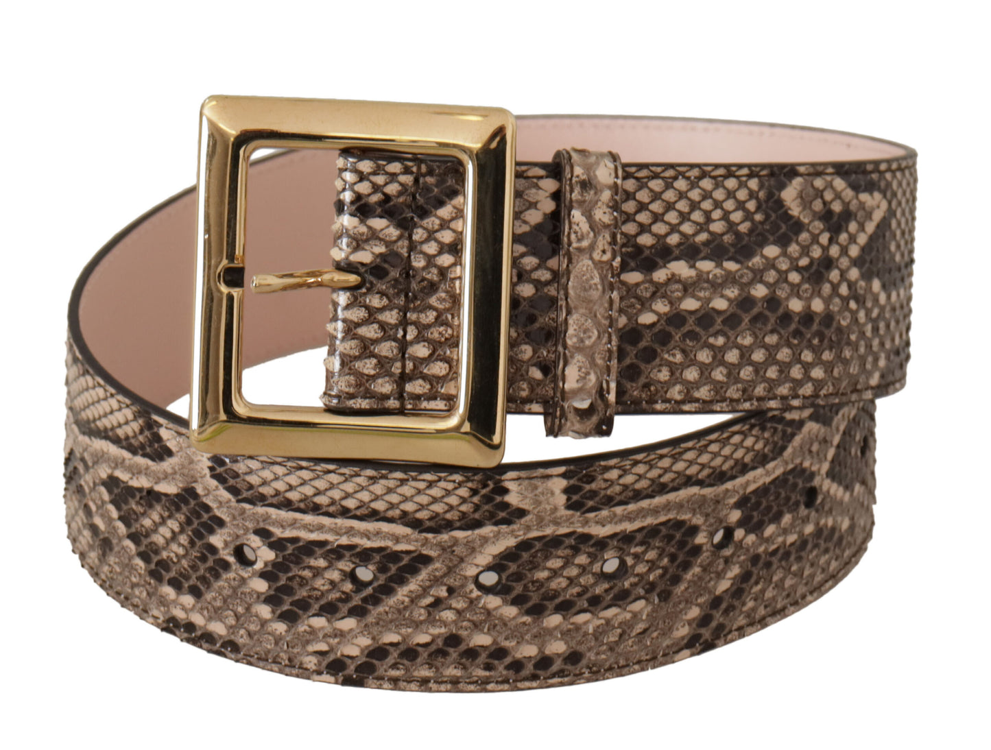 Dolce & Gabbana Elegant Leather Belt with Logo Buckle