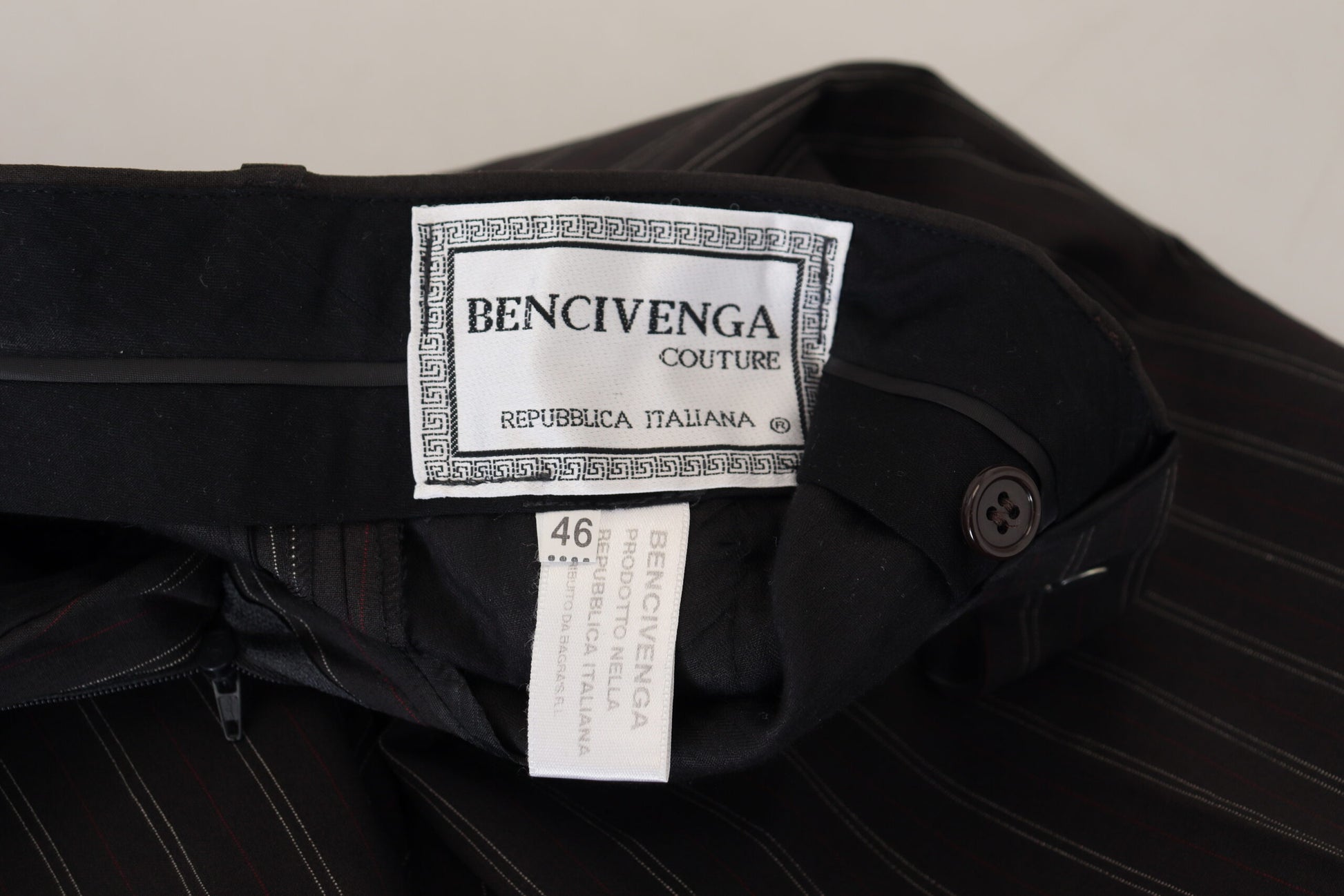 Pantalones de vestir elegantes de viscosa a rayas BENCIVENGA para hombre