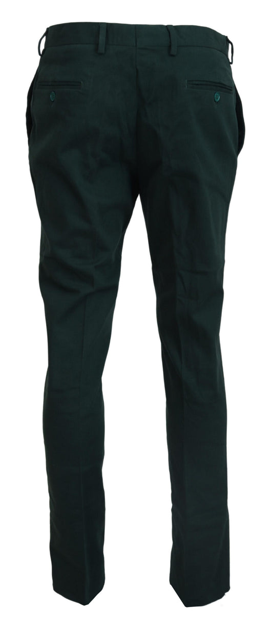 BENCIVENGA Elegante Pantalón Chino Verde Oscuro