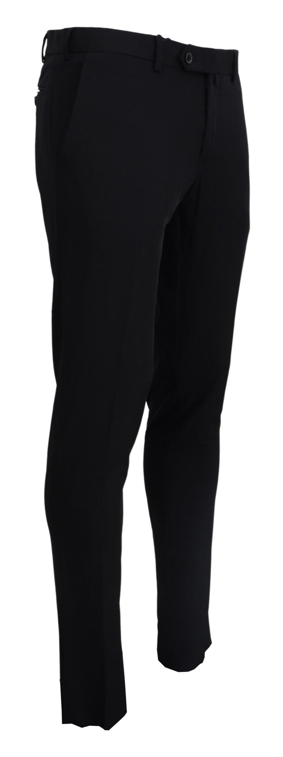 Domenico Tagliente Elegant Black Italian Dress Pants