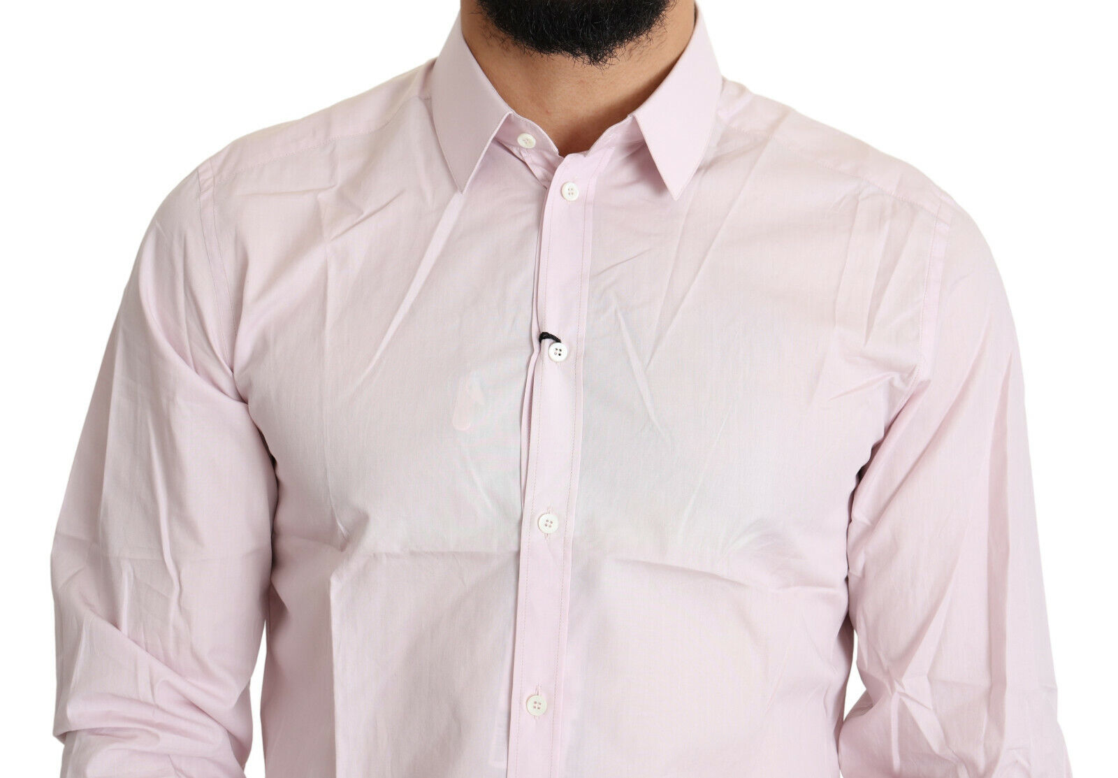 Camisa de vestir elegante de corte entallado en color rosa de Dolce &amp; Gabbana