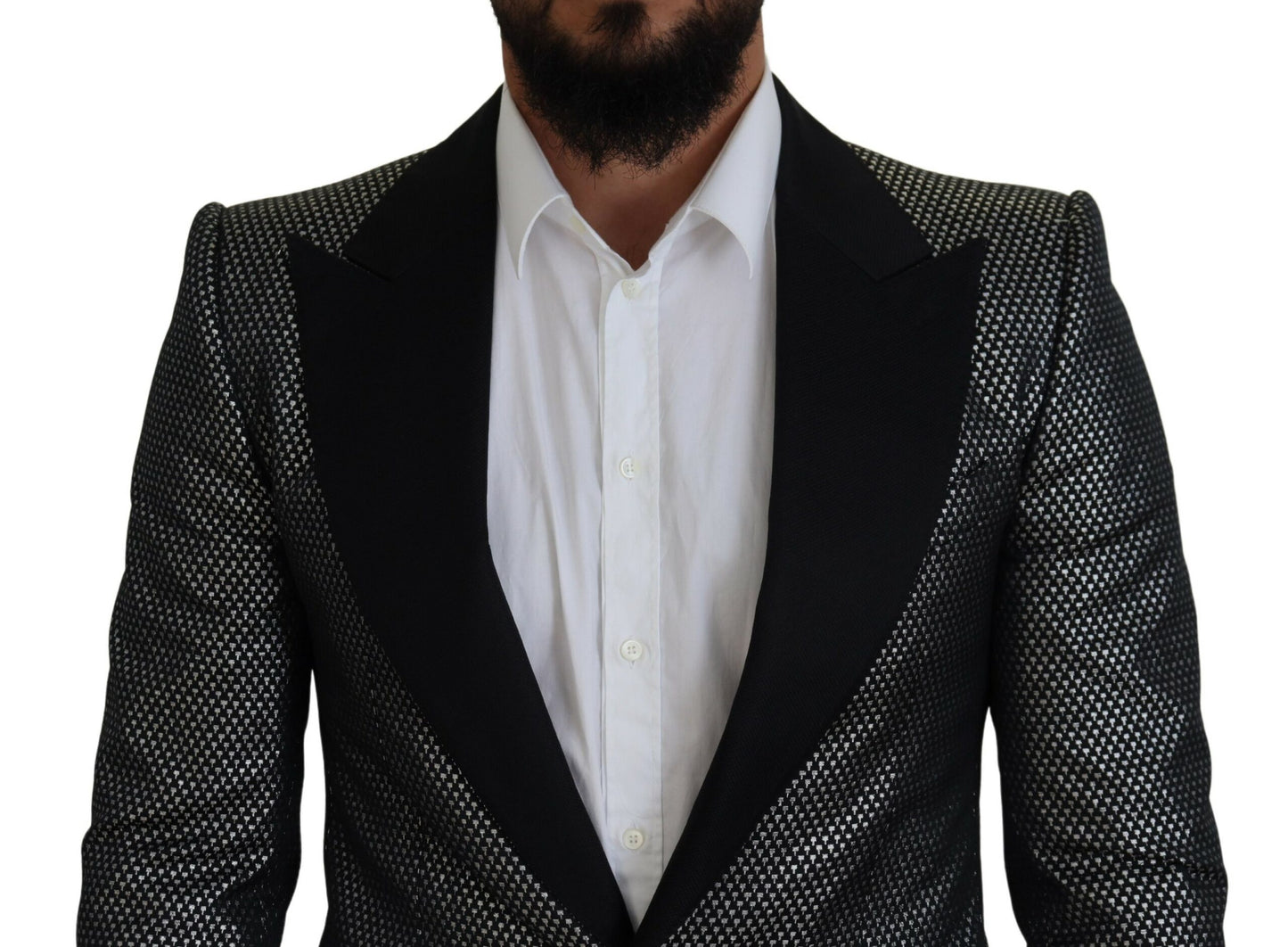 Blazer elegante de jacquard con botonadura sencilla de Dolce &amp; Gabbana