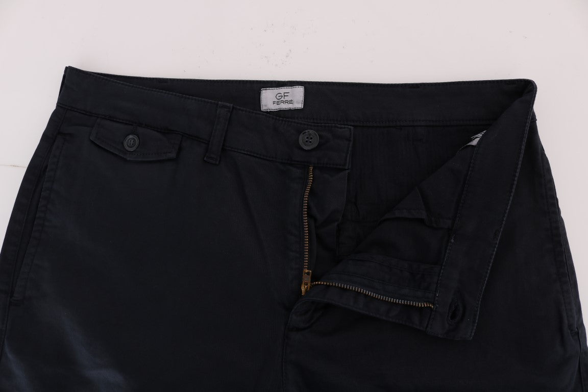 Pantalones elásticos de algodón azul elegante GF Ferre para hombre