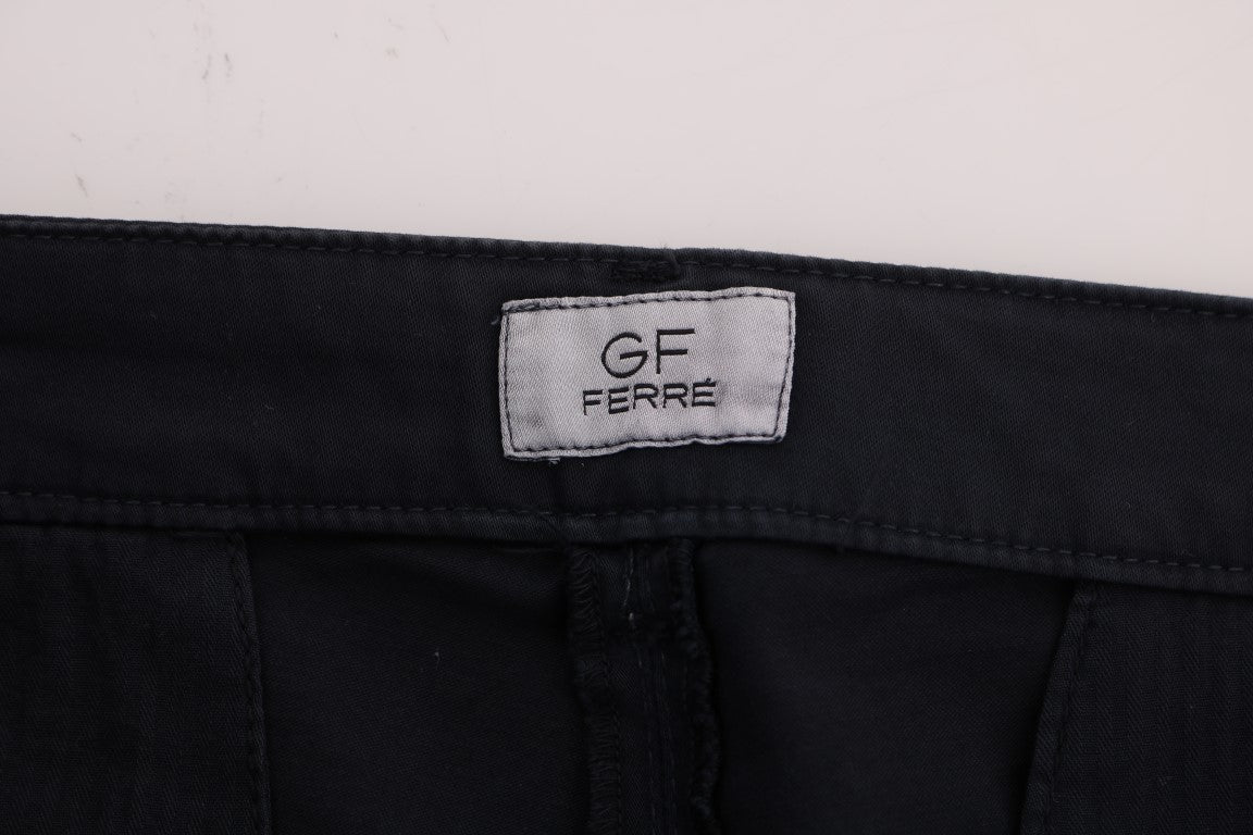 Pantalones elásticos de algodón azul elegante GF Ferre para hombre